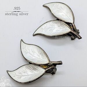 DAVID ANDERSEN Sterling Silver Enamel Earrings